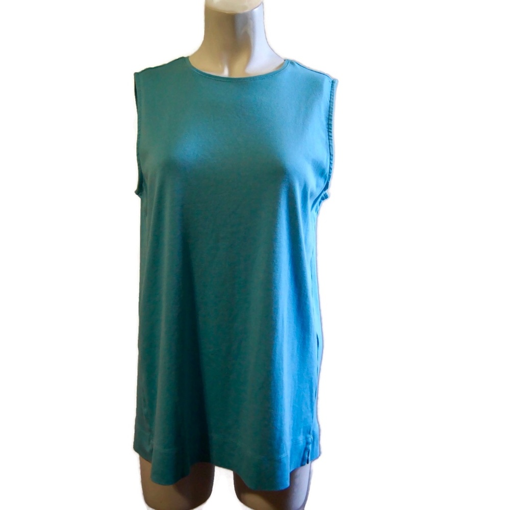 J. Jill Perfect Pima Tank Top Blue Size Medium